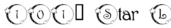 101! Star Lit font preview